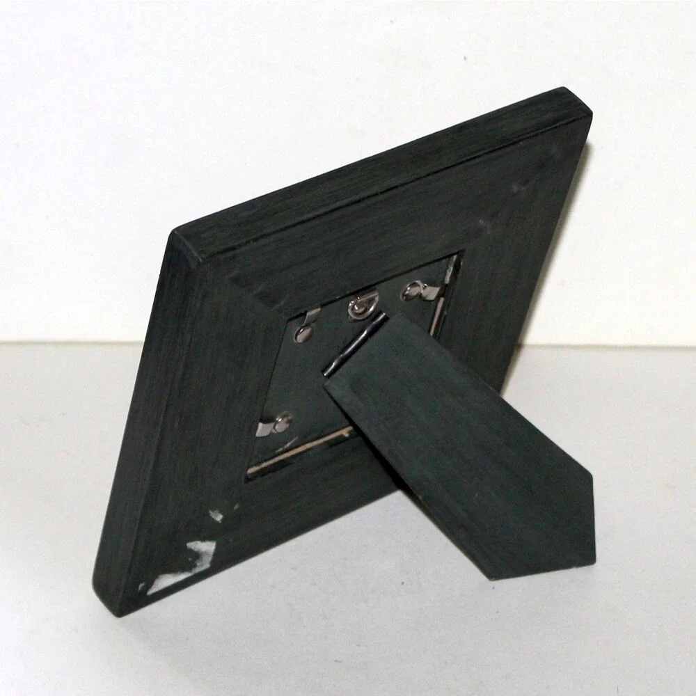 Eddie Bauer Home Photo Frame Wood Metal dark green rustic cabin country 3 x 3